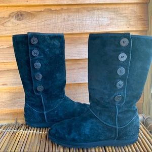 UGG Lo Pro Suede Black Boots